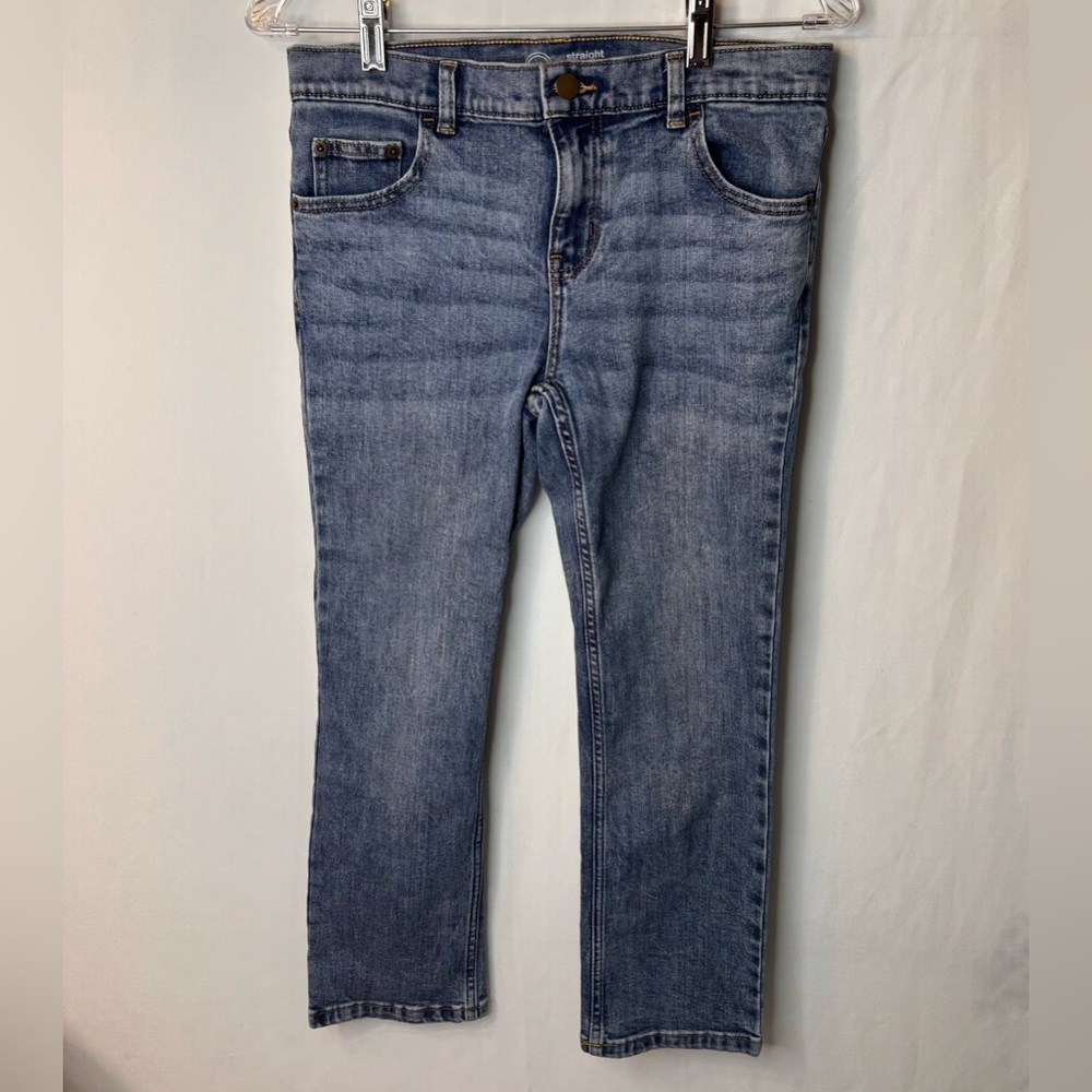Wonder Nation Adjustable Waistband Straight Husky Leg Blue Jeans Girls Size 10